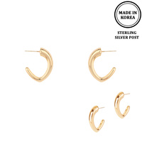 SERPENT HUGGIE HOOP POST EARRINGS